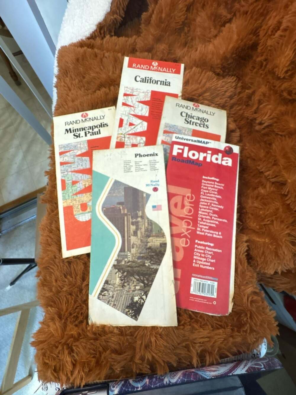 M1 Lot of 5 Vintage Rand McNally and Universal Map Road Maps